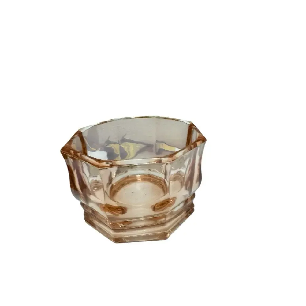 Cambridge Pink Depression Glass Octagonal Bowl Candy Dish Vintage